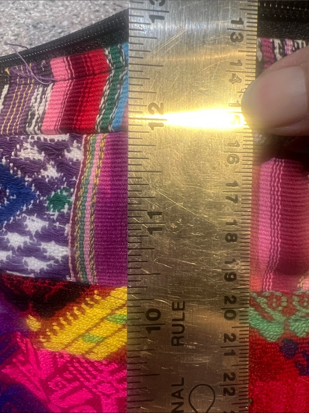 Peruvian patchwork Handwoven Multicolor Boho Crossbody Bag - Picture 10 of 10